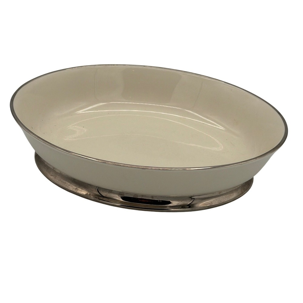 Flintridge Bellmere 9" Oval Footed Vegetable Serving Bowls Vintage Mid Century